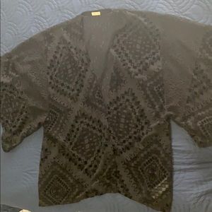 Kimono: black & knitted